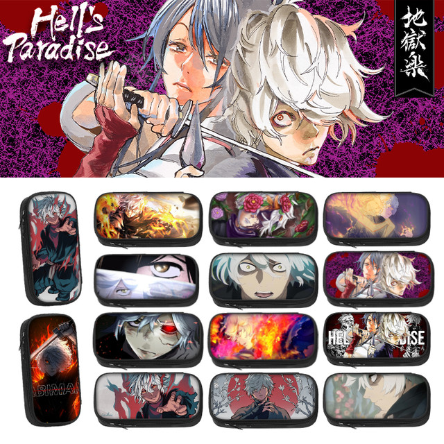 21cm X 10cm Hell's Paradise Yamada Asaemon Sagiri Gabimaru Pencil Cases  Bags Anime Student Large Capacity Stationery Storage - AliExpress